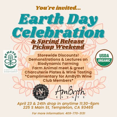 Join Us for a Organic/Biodynamic Regenerative Earth Day Celebration