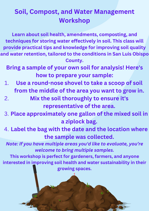 Soil, Compost and Water Management Workshop