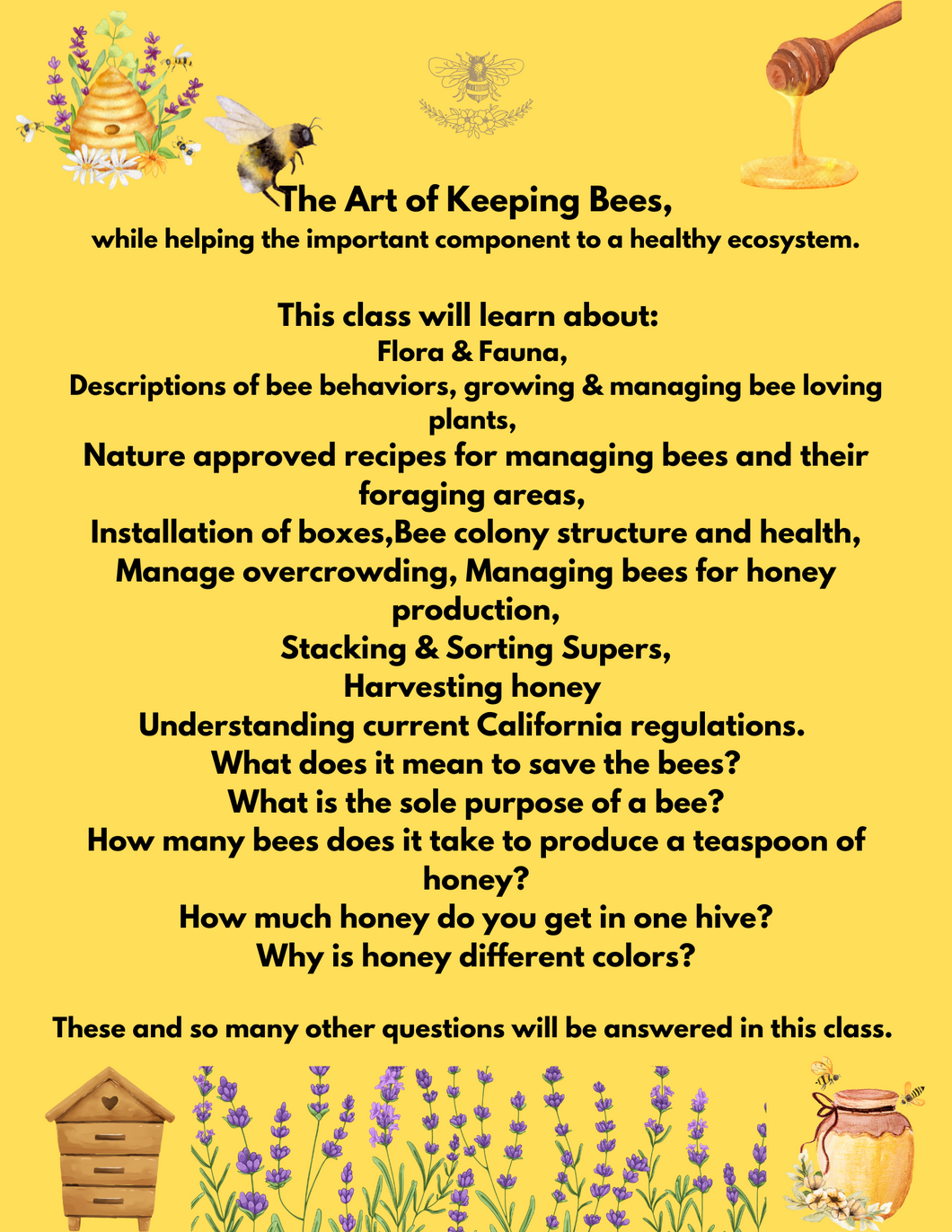 The Art of Beekeeping Workshop - Taught at your location