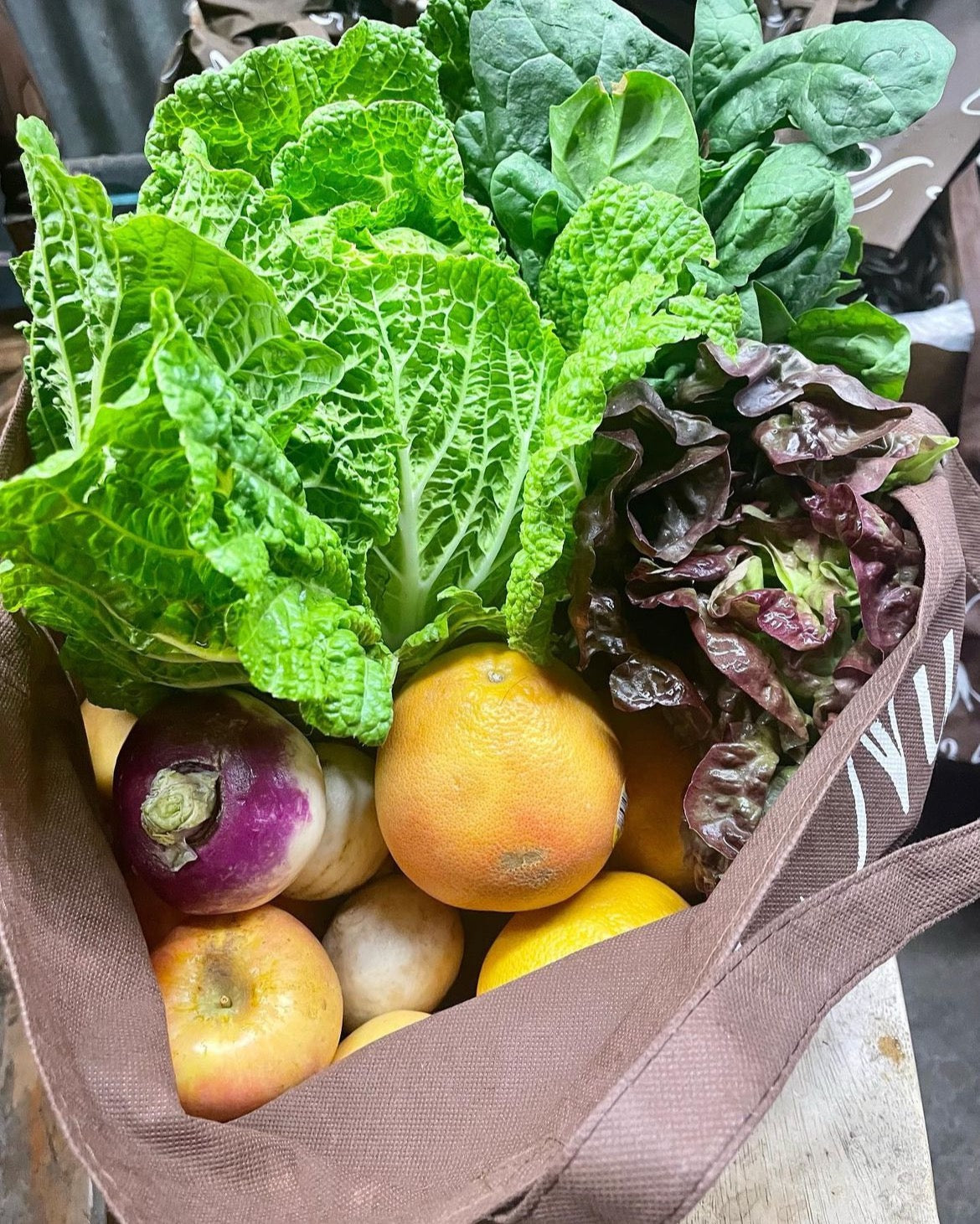 A colorful Nature's Touch seasonal harvest basket